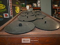 Partij infopanelen met houten kar - afbeelding 3 van  8