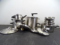 Partij inox castrollen - afbeelding 1 van  3