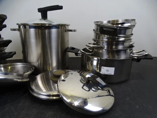 Partij inox castrollen - afbeelding 3 van  3