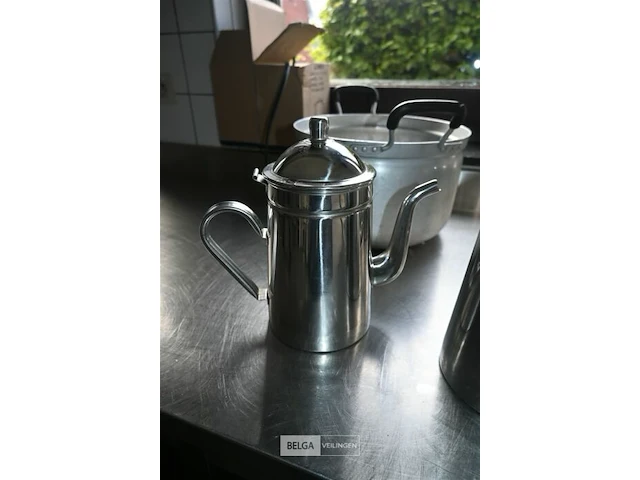 Partij inox koffieservies - afbeelding 2 van  7