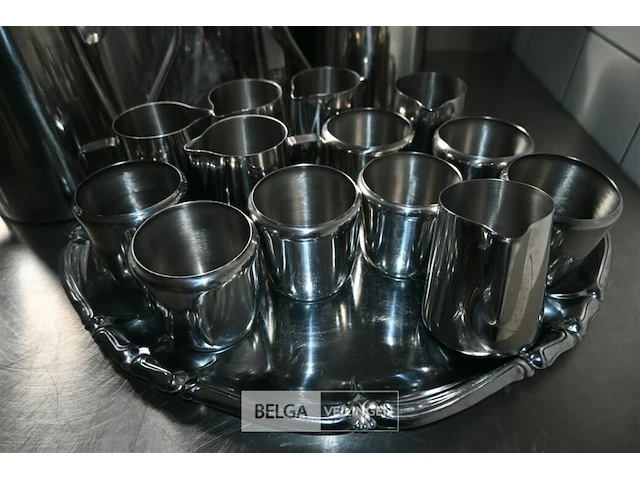 Partij inox koffieservies - afbeelding 4 van  7