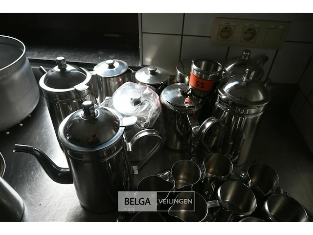 Partij inox koffieservies - afbeelding 5 van  7