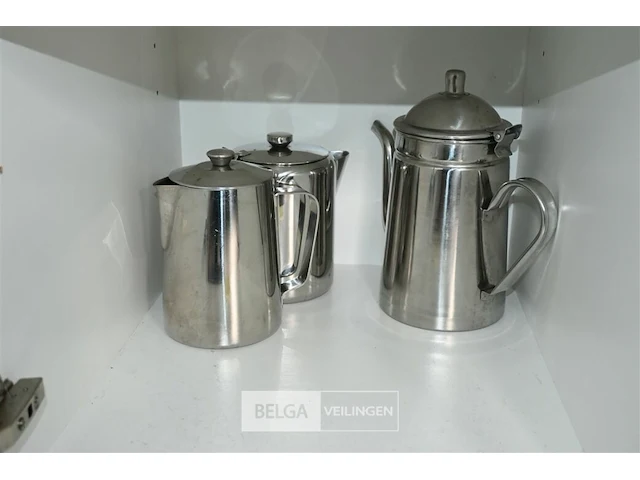 Partij inox koffieservies - afbeelding 6 van  7