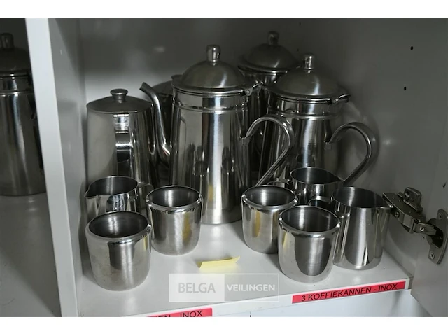 Partij inox koffieservies - afbeelding 7 van  7