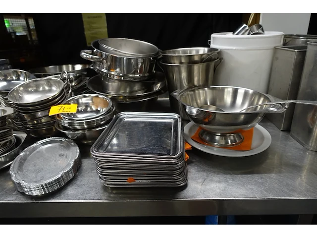 Partij inox schalen - afbeelding 6 van  8