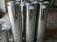 Partij inox schoorsteenpijpen + hulpstukken - afbeelding 2 van  8