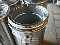 Partij inox schoorsteenpijpen + hulpstukken - afbeelding 3 van  8