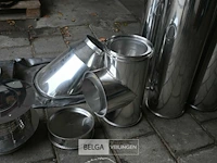 Partij inox schoorsteenpijpen + hulpstukken - afbeelding 5 van  8