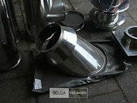 Partij inox schoorsteenpijpen + hulpstukken - afbeelding 6 van  8