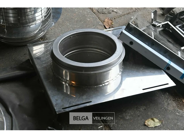Partij inox schoorsteenpijpen + hulpstukken - afbeelding 7 van  8