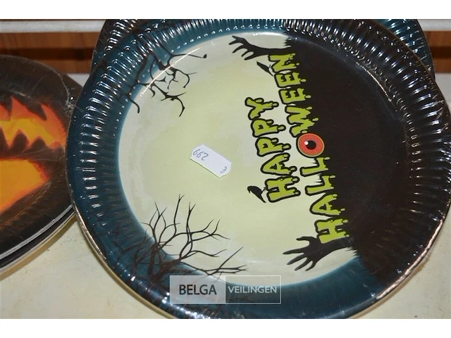 Partij kartonnen halloween borden - afbeelding 4 van  4