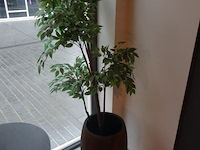 Partij kunststof planten + decoratie