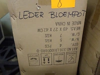 Partij lederen bloempotjes - afbeelding 4 van  4