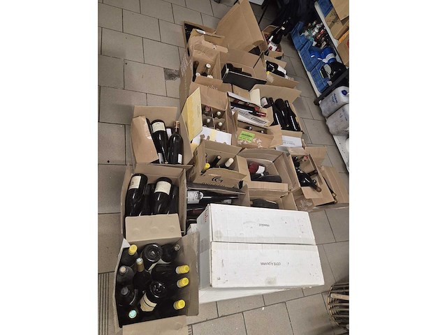 Partij met 259 verscheidene wijnenflessen - afbeelding 1 van  10