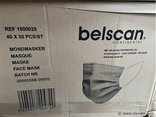 Partij mondmaskers, (zonder pallet) - afbeelding 2 van  2
