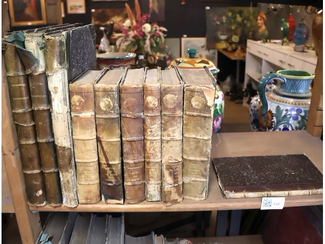 Partij oude boeken - afbeelding 1 van  3