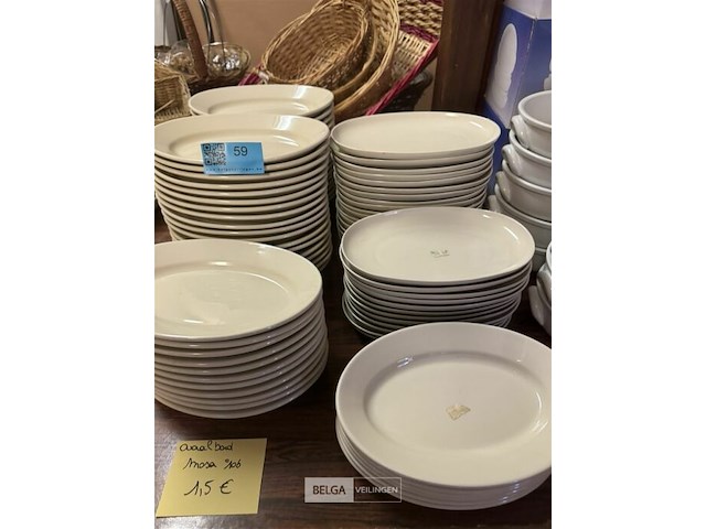 Partij ovalen borden ± 70 stuks - afbeelding 4 van  8