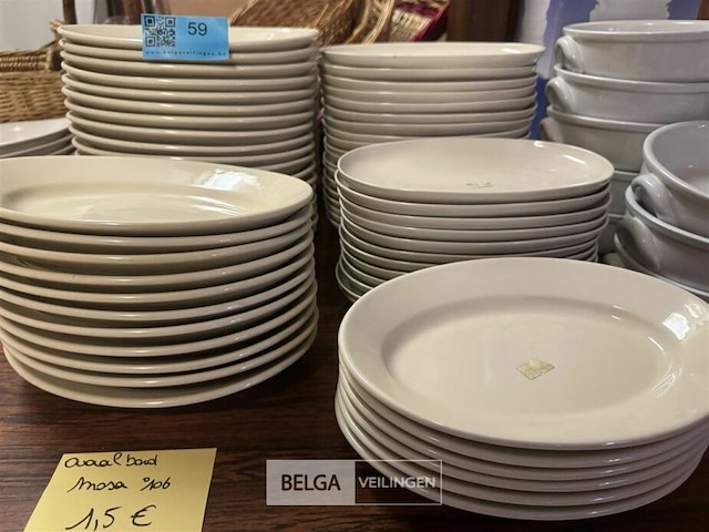 Partij ovalen borden ± 70 stuks - afbeelding 5 van  8