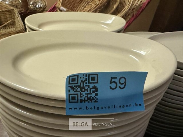Partij ovalen borden ± 70 stuks - afbeelding 6 van  8