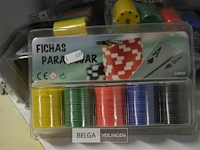 Partij pokerfiches en dobbelstenen - afbeelding 4 van  5