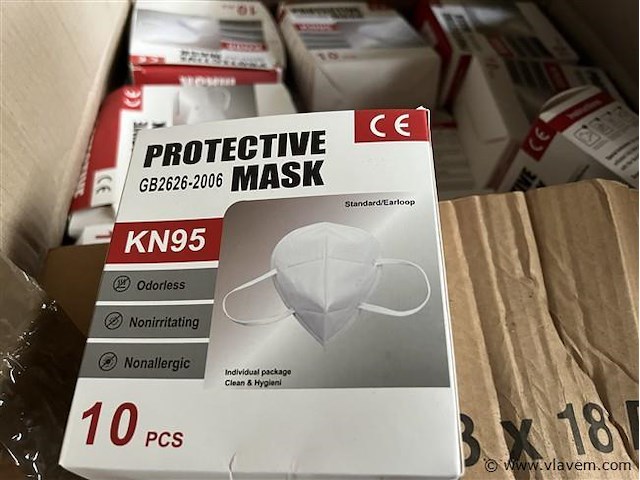 Partij protective maskers, (zonder pallet) - afbeelding 2 van  2