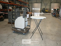 Partij receptietafels + kar - afbeelding 1 van  6
