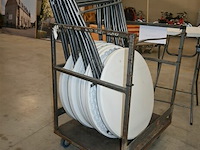 Partij receptietafels + kar - afbeelding 3 van  6