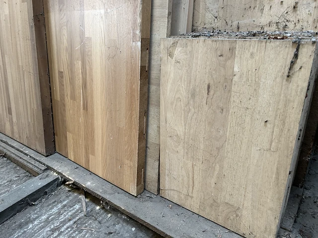 Partij resten rubberwood panelen diverse afmetingen - afbeelding 3 van  3