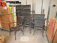 Partij rieten terrasstoelen - afbeelding 2 van  5