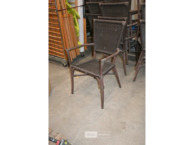 Partij rieten terrasstoelen - afbeelding 3 van  5