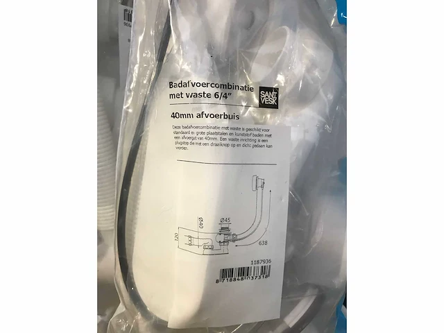 Partij sanivesk badafvoercombinatie met waste 6/4" x 40 mm (270x) - afbeelding 5 van  8