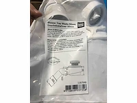 Partij sanivesk douchebakafvoer wit 50 mm, 40 mm aansluiting chroom (140x) - afbeelding 3 van  5