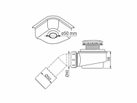 Partij sanivesk douchebakafvoer wit 50 mm, 40 mm aansluiting chroom (140x) - afbeelding 4 van  5