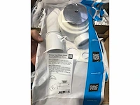 Partij sanivesk douchebakafvoer wit 50 mm, 40 mm aansluiting chroom (140x) - afbeelding 5 van  5