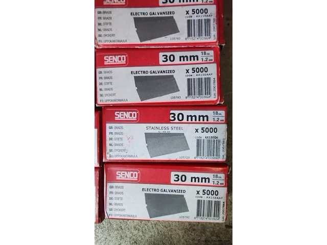 Partij senco brads 30mm 18ga 1,2mm, 40 000 stuks - afbeelding 2 van  2