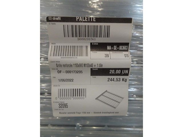 Partij versterkte metalen draadlegborden - afbeelding 3 van  3