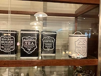 Partij vintage porselein apotheekpotten en bewaardozen (circa 35x) - afbeelding 5 van  11