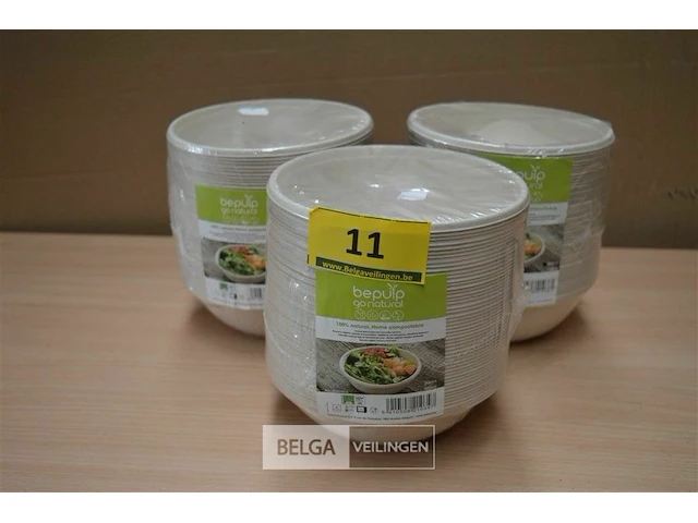 Partij wegwerp sla kommetjes 600 ml - afbeelding 1 van  3