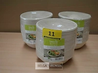 Partij wegwerp sla kommetjes 600 ml - afbeelding 1 van  3