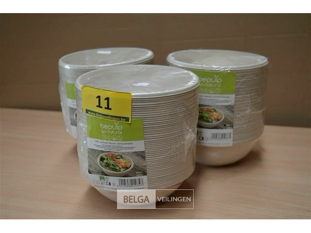 Partij wegwerp sla kommetjes 600 ml - afbeelding 3 van  3