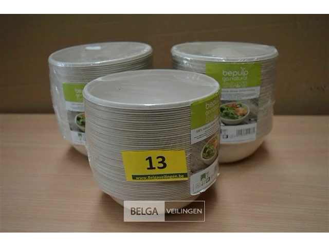 Partij wegwerp sla kommetjes 600 ml - afbeelding 1 van  2