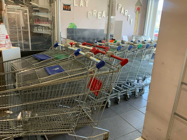 Partij winkelkarren en mandjes - afbeelding 1 van  2