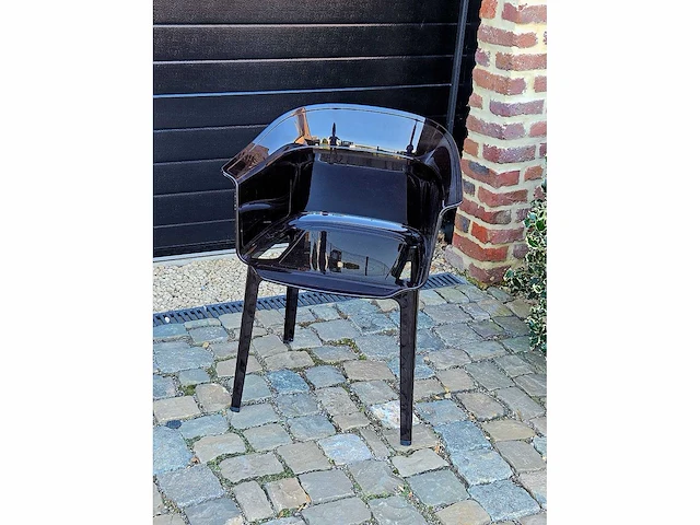 Partij (x4) design-stoel 'papyrus' by kartell (zwart) - afbeelding 1 van  8