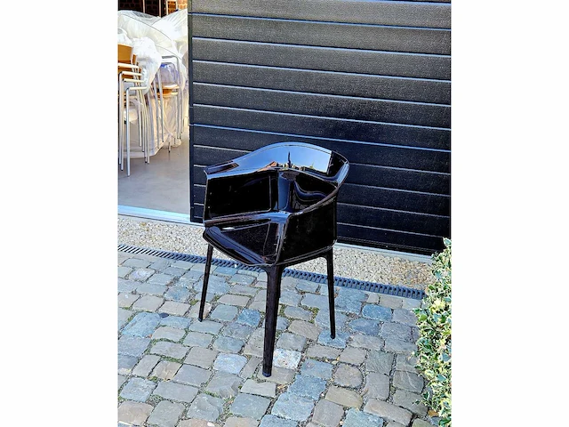 Partij (x4) design-stoel 'papyrus' by kartell (zwart) - afbeelding 2 van  8