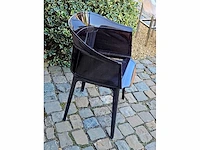 Partij (x4) design-stoel 'papyrus' by kartell (zwart) - afbeelding 3 van  8