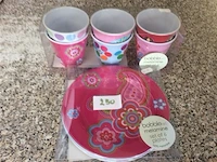 Party borden en bekers melamine - afbeelding 1 van  2