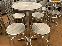 Partytafel met 4 barkrukken - afbeelding 1 van  3