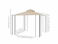 Partytent - tuinhuisje 3x3m - afbeelding 4 van  6