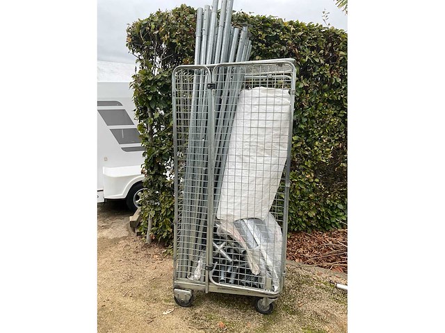 Partytent 10 x 5 m + mobiele kar opslag - afbeelding 4 van  9