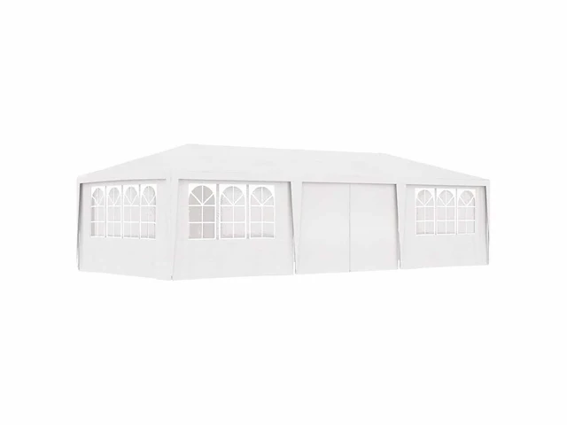Partytent met zijwanden 4x9m wit 90 g/m² - afbeelding 1 van  9